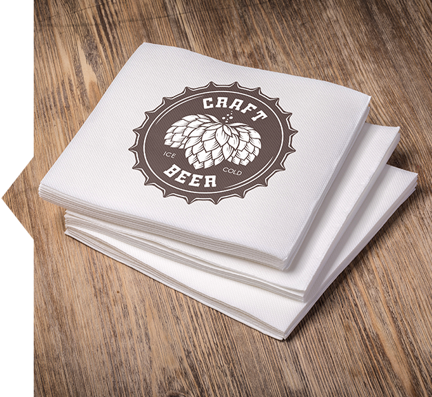 Biodegradable and compostable custom napkins