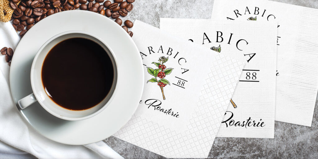 Custom cocktail napkins for Restaurants coffee shops bars cafes