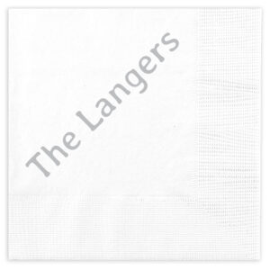 100% recycled custom cocktail napkin to celebrate family