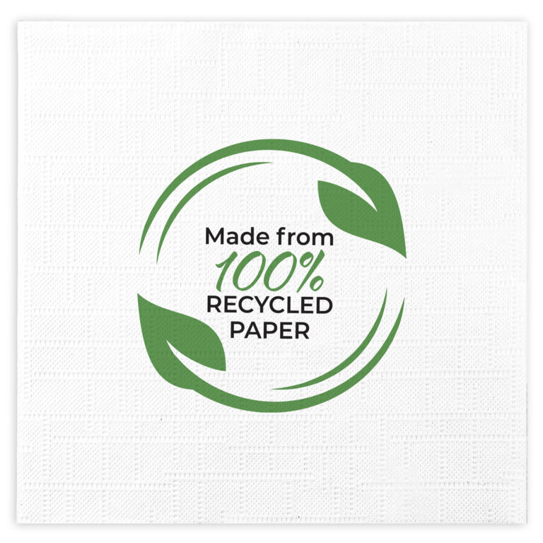 100% recycled paper cocktail napkins from B.E. Green Napkin Company