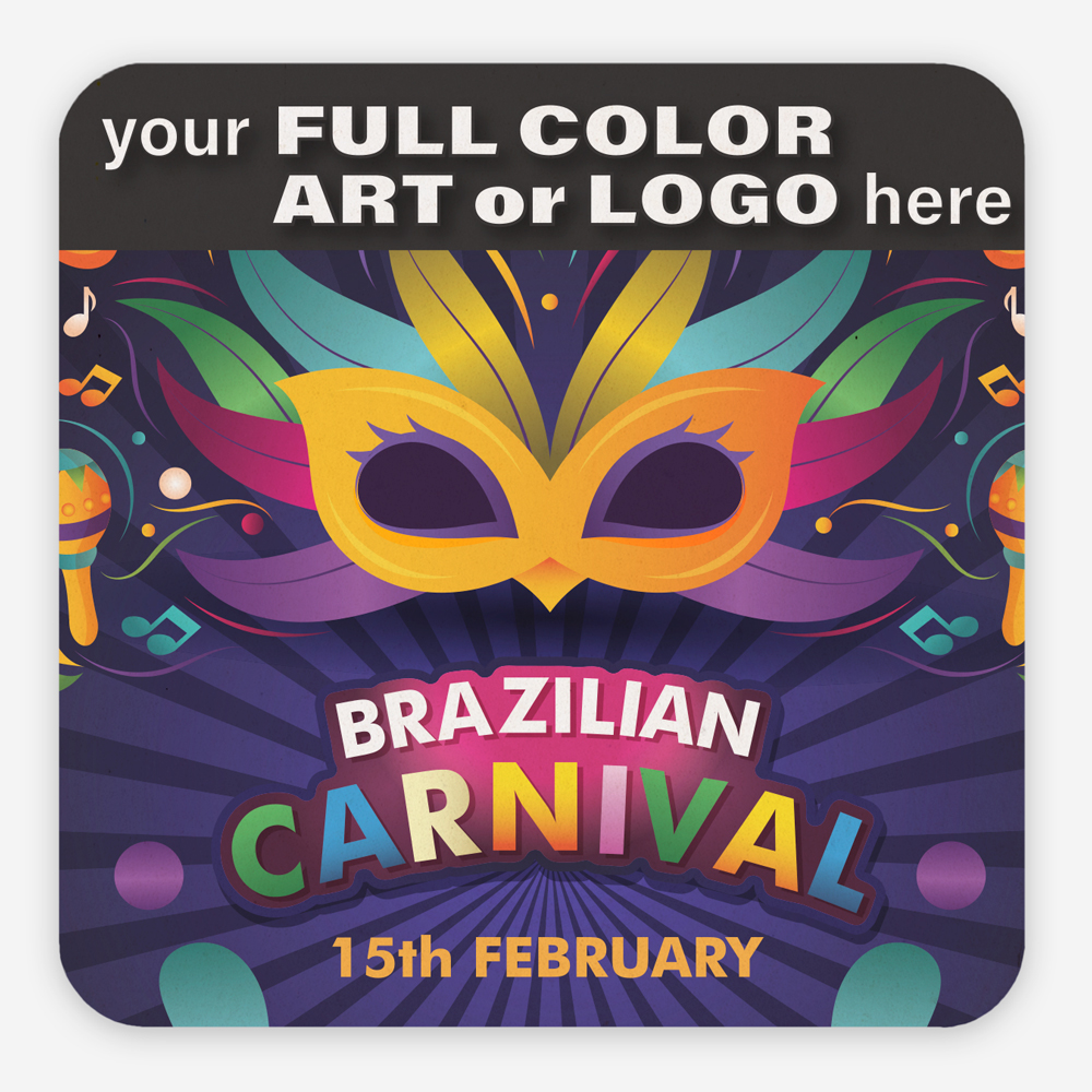 Custom printed pulpboard coasters